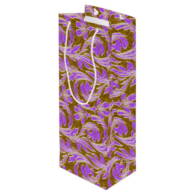 Metallic Vågar-Lila-Guld-VIN GIFT BAG (Baksidan Vinklad)