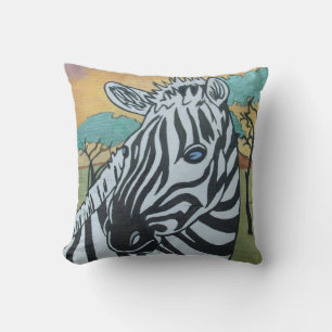 Metallic Zebra Pillow Kudde