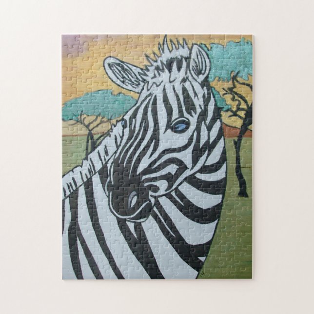 Metallic Zebra Puzzle Pussel (Vertikal)