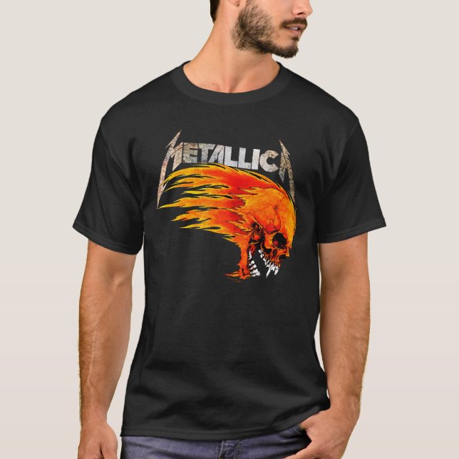 Metallica Flaming Skull Graphic Tee 💀🔥 (Framsida)