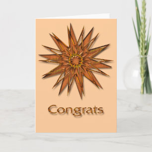 Metallica Shiny och Satin Starburst Gratulerar Kort