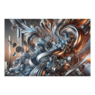 Metallische Strömungen Fototryck