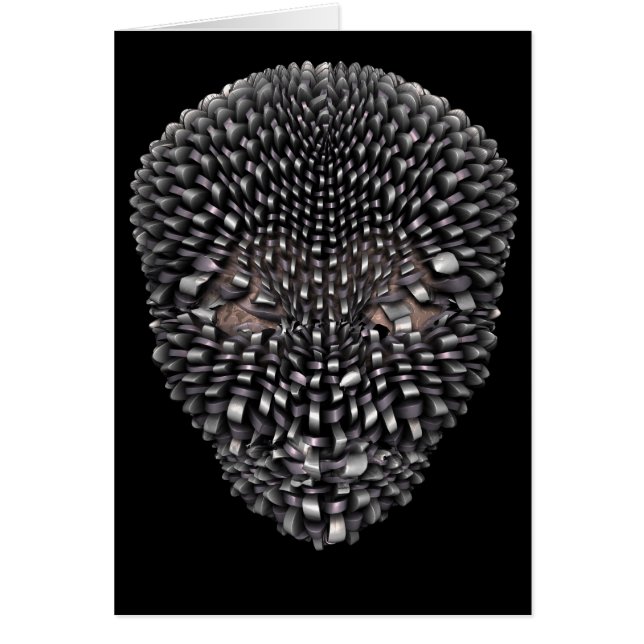 Metallisk Alien Hälsningskort (Framsidan)
