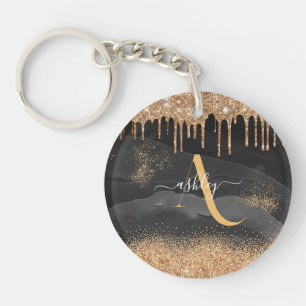 Metallisk Anpassningsbar av guld-Glitter-monogram