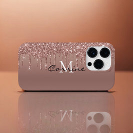 Metallisk anpassningsbar Monogram Ro Guld Glitter