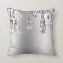 *~* Metallisk AP7 Droppande GLITTER SILVER Grå