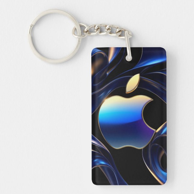 ✨ Metallisk Apple-design för moderna nyckelaccesso (Framsidan)