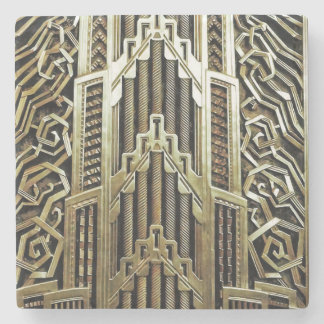 Metallisk art nouveau-design, vintage, elegant, ch stenunderlägg