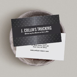 Metallisk automatisk svart romb visitkort