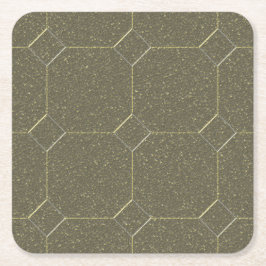Metallisk avtryck underlägg papper kvadrat