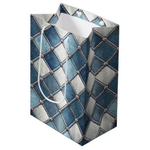 Metallisk Blå Diamant - Geometrisk Industriell