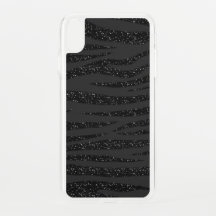 Metallisk Black Zebra Glitter-design