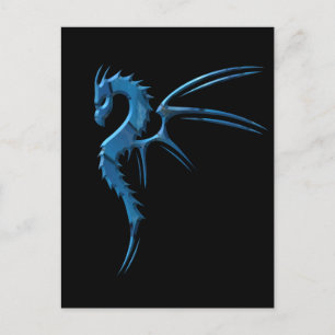 Metallisk blåttdrake vykort