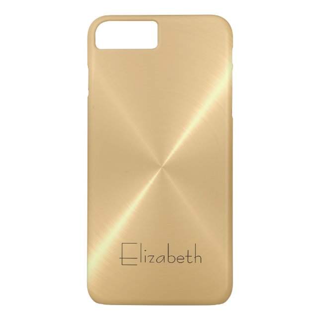 Metallisk Blek Guld Stainless Steel Metall Case-Mate iPhone Skal (Baksida)