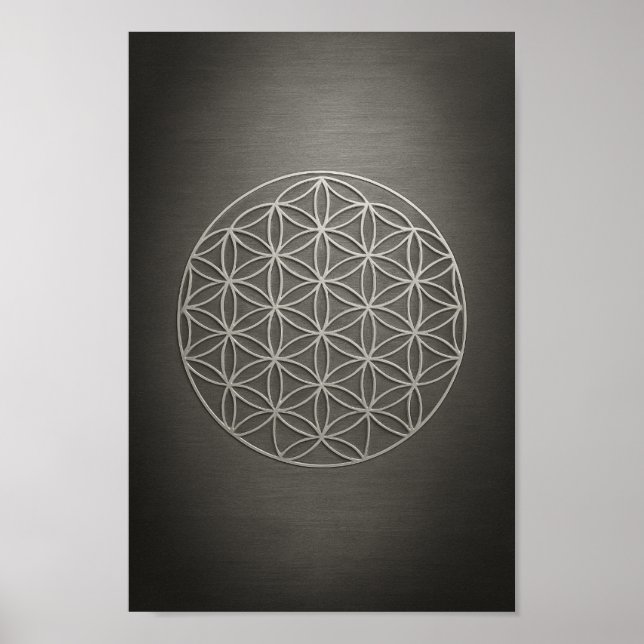 Metallisk blomma av Life Art Poster (Framsidan)