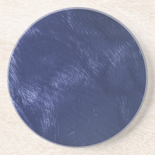 Metallisk Blue Shiny Brushed Steel-utseende Underlägg (Framsidan)