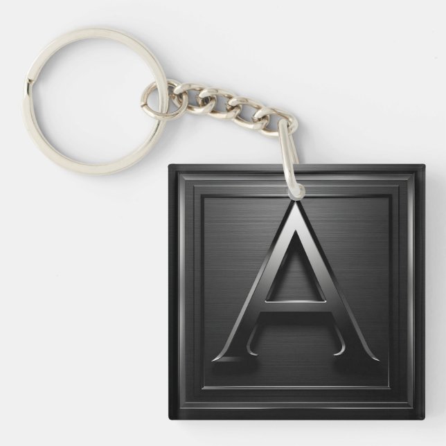 ⚫ Metallisk Bokstav A Monogram Emblem Design ⚫ (Framsidan)