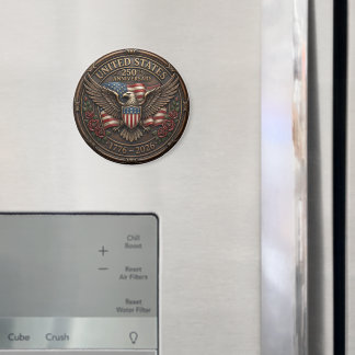 Metallisk Brons USA 250-årsjubileum Magnet