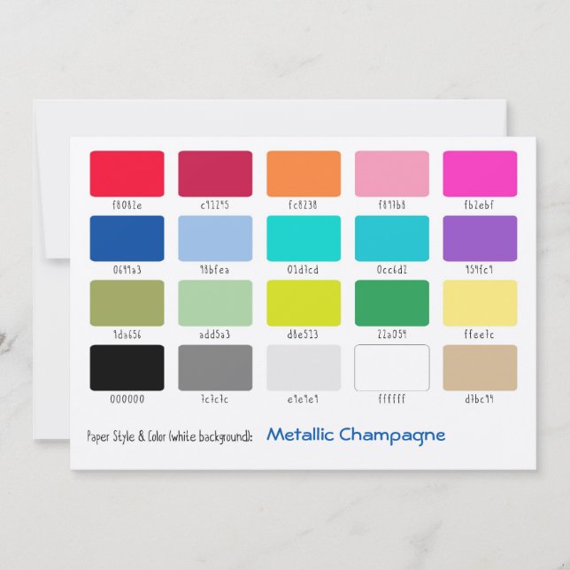 Metallisk Champagne Färgprov (Framsida)