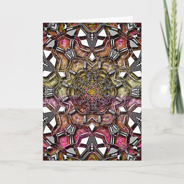 Metallisk Crystal Mandala Helgkort (Framsida)