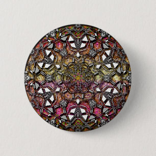 Metallisk Crystal Mandala Knapp