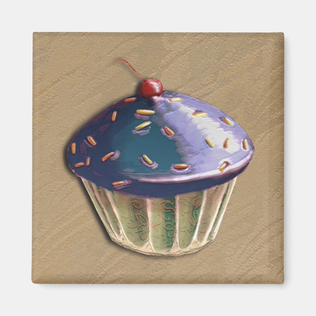 Metallisk cupkaka magnet (Framsidan)