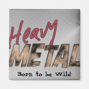 Metallisk design för heavy metal magnet