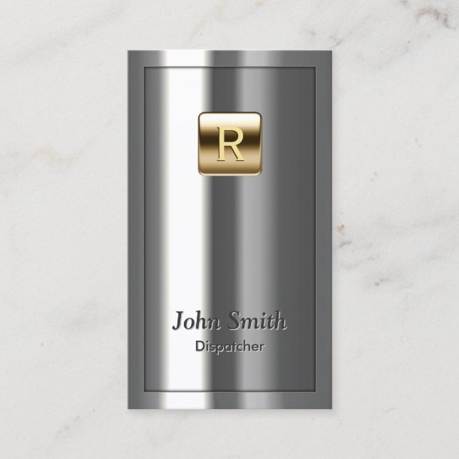 Metallisk Dispatchervisitkort för guld- logotyp Visitkort (Framsida)