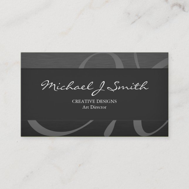 Metallisk elegant visitkort (Framsida)