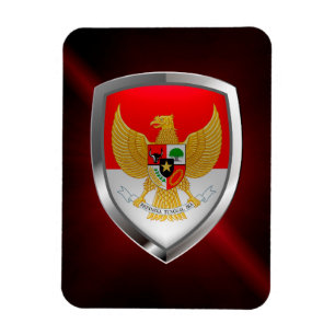 Metallisk emblem i Indonesien Magnet