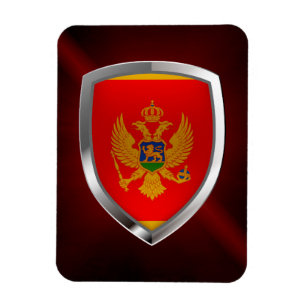 Metallisk Emblem i Montenegro Magnet