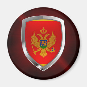 Metallisk Emblem i Montenegro Magnet