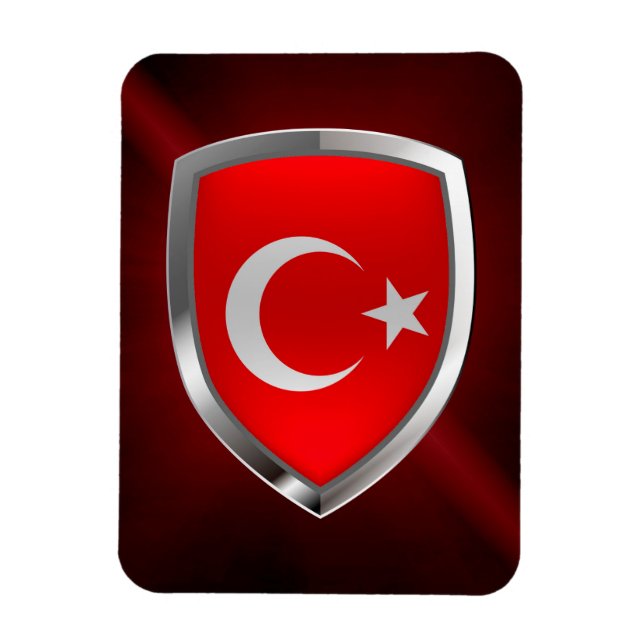 Metallisk emblem i Turkiet Magnet (Vertikal)