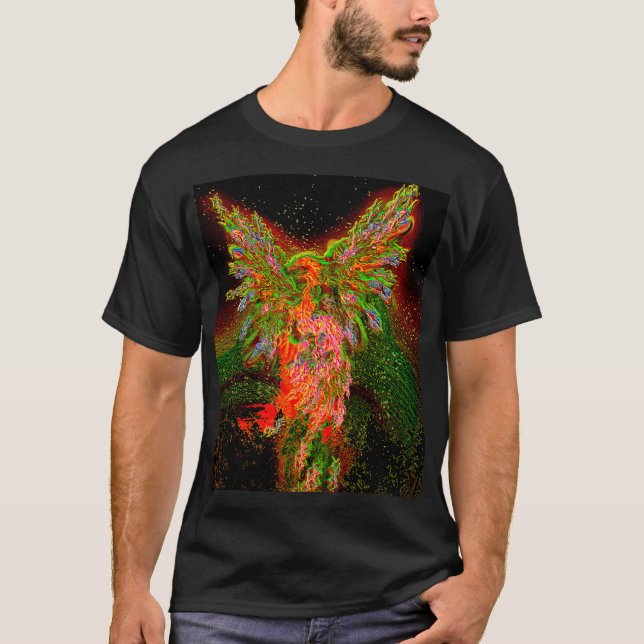 Metallisk fönix  t shirt (Framsida)