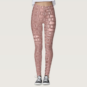 Metallisk geometrisk bricka i Ro i faux, mönstrad Leggings
