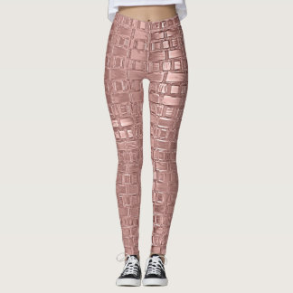 Metallisk geometrisk bricka i Ro i faux, mönstrad Leggings