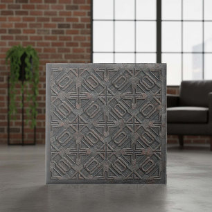 Metallisk Geometrisk Gjutjärn #7 ID1227 Kakelplatta