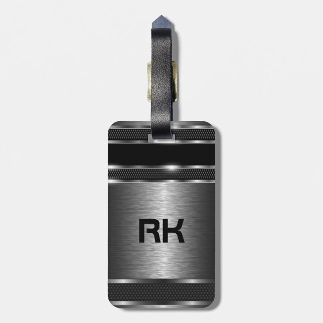 Metallisk Grått-modern geometrisk utformning med S Bagagebricka (Baksidan Lodrät)