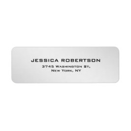 Metallisk Grått Plain Elegant Modern Trendig Returadress Etikett