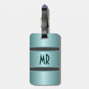 Metallisk Grönt, borstat Aluminiumutseende Bagagebricka