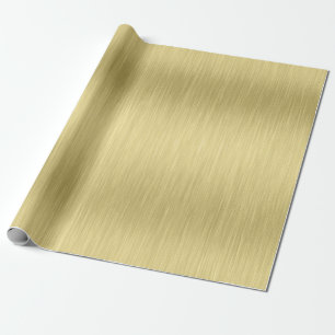 Metallisk guld borstad aluminium struktur presentpapper