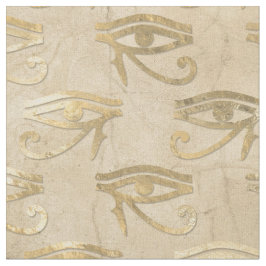 Metallisk Guld-egyptisk Öga på Elfenbenskusten Tyg