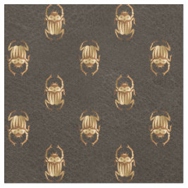 Metallisk Guld-egyptisk Scarab-skalbaggar på Brown Tyg