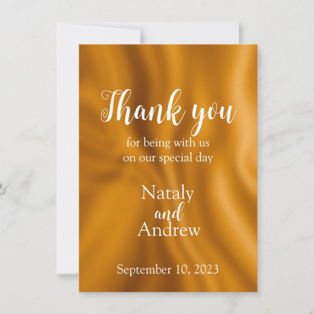 Metallisk guld folie tack kort (Framsida)