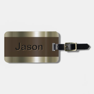 Metallisk guld- Look för Monogram Bagagebricka