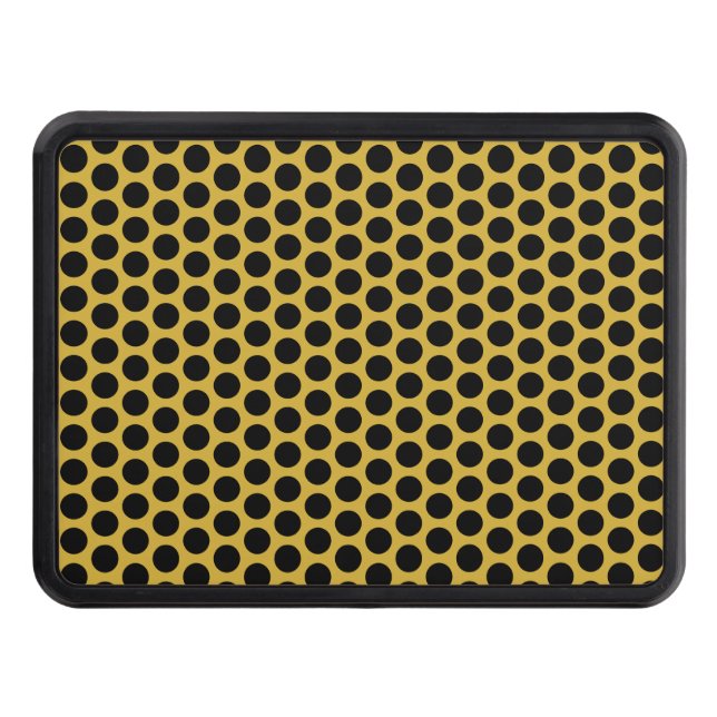 Metallisk Guld med Black Dot Stil-släpfordon Dragkroksskydd (Framsidan)