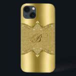 Metallisk Guld med diamanter Mönster<br><div class="desc">Shiny metallic guld utseendet med guld diamanter struktur tryckt på mönster. Anpassningsbar och valfritt monogram.</div>