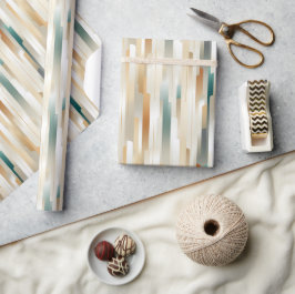 Metallisk Guld, Silver och Ro Guld Rand Presentpapper