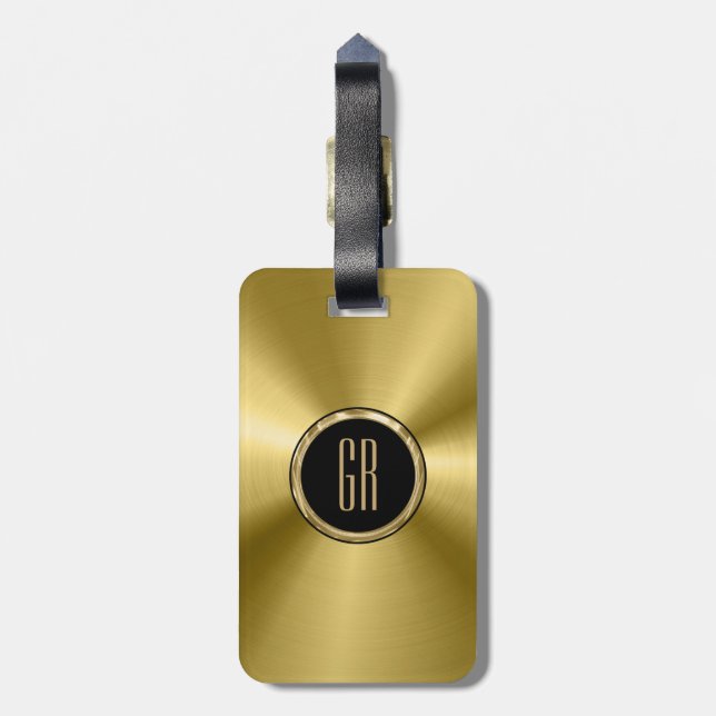 Metallisk Guld Tones Stainless Steel-utseende Bagagebricka (Baksidan Lodrät)