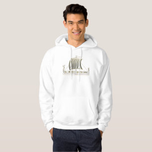 Metallisk Guld Viking Skepp Tröja Hoodie
